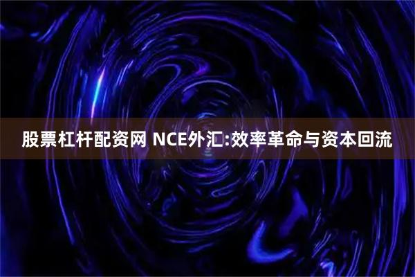 股票杠杆配资网 NCE外汇:效率革命与资本回流